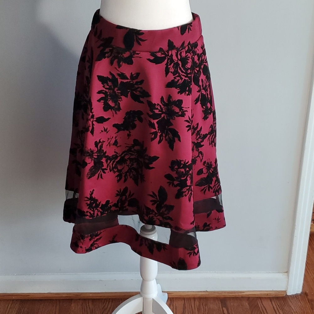 Faith and Joy Velvet Embossed Skirt